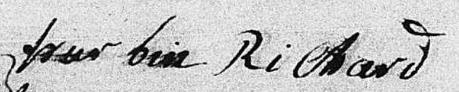 Signature de Urbin Richard: 12 mai 1800 Signature de Urbin Richard: 12 mai 1800