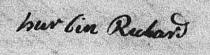 Signature de Hurbin Richard: 28 septembre 1801 Signature de Hurbin Richard: 28 septembre 1801