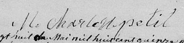 Signature de M. Charles Petit: 26 mai 1815 Signature de M. Charles Petit: 26 mai 1815