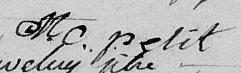 Signature de M. C. Petit: 27 septembre 1819 Signature de M. C. Petit: 27 septembre 1819