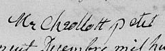 Signature de Mr Chrallott Petit: 29 décembre 1824 Signature de Mr Chrallott Petit: 29 décembre 1824