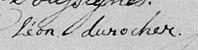 Signature de Léon Durocher: 20 décembre 1815 Signature de Léon Durocher: 20 décembre 1815