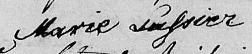 Signature de Marie Lussier: 29 avril 1821 Signature de Marie Lussier: 29 avril 1821