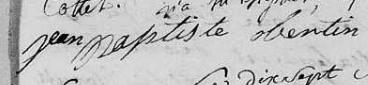 Signature de Jean Baptiste Obertin: 16 mai 1820 Signature de Jean Baptiste Obertin: 16 mai 1820