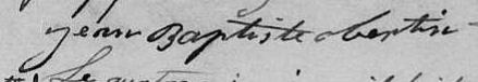 Signature de Jean Baptiste Obertin: 14 janvier 1823 Signature de Jean Baptiste Obertin: 14 janvier 1823