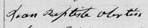 Signature de Jean Baptiste Obertin: 5 juillet 1835 Signature de Jean Baptiste Obertin: 5 juillet 1835