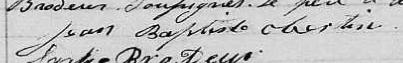 Signature de Jean Baptiste Obertin: 5 octobre 1837 Signature de Jean Baptiste Obertin: 5 octobre 1837