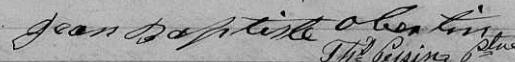 Signature de Jean Baptiste Obertin: 15 juin 1858 Signature de Jean Baptiste Obertin: 15 juin 1858