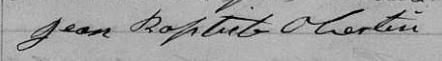 Signature de Jean Baptiste Obertin: 17 juillet 1858 Signature de Jean Baptiste Obertin: 17 juillet 1858