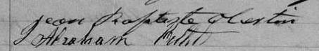 Signature de Jean Baptiste Obertin: 21 août 1860 Signature de Jean Baptiste Obertin: 21 août 1860