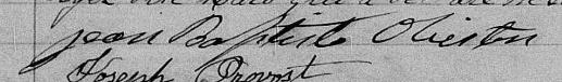 Signature de Jean Baptiste Obertin: 6 février 1871 Signature de Jean Baptiste Obertin: 6 février 1871