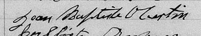 Signature de Jean Baptiste Obertin: 11 juillet 1871 Signature de Jean Baptiste Obertin: 11 juillet 1871