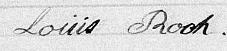 Signature de Louïs Roch: 19 septembre 1842 Signature de Louïs Roch: 19 septembre 1842