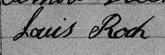 Signature de Louis Roch: 13 mai 1860 Signature de Louis Roch: 13 mai 1860