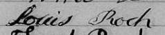Signature de Louis Roch: 25 novembre 1867 Signature de Louis Roch: 25 novembre 1867