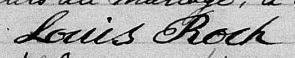 Signature de Louis Roch: 26 janvier 1869 Signature de Louis Roch: 26 janvier 1869