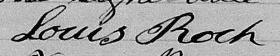 Signature de Louis Roch: 2 février 1869 Signature de Louis Roch: 2 février 1869