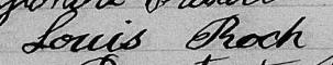 Signature de Louis Roch: premier mars 1869 Signature de Louis Roch: premier mars 1869