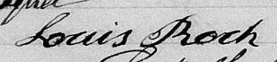 Signature de Louis Roch: 29 avril 1869 Signature de Louis Roch: 29 avril 1869