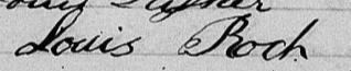 Signature de Louis Roch: 30 janvier 1872 Signature de Louis Roch: 30 janvier 1872