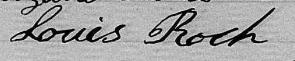 Signature de Louis Roch: 19 novembre 1872 Signature de Louis Roch: 19 novembre 1872