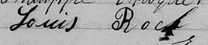 Signature de Louis Roch: 23 septembre 1873 Signature de Louis Roch: 23 septembre 1873