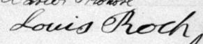 Signature de Louis Roch: 21 février 1879 Signature de Louis Roch: 21 février 1879