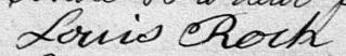 Signature de Louis Roch: 9 mars 1883 Signature de Louis Roch: 9 mars 1883