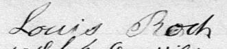 Signature de Louis Roch: 20 mars 1884 Signature de Louis Roch: 20 mars 1884