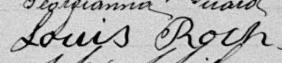 Signature de Louis Roch: 15 octobre 1889 Signature de Louis Roch: 15 octobre 1889
