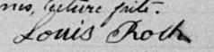 Signature de Louis Roch: 5 décembre 1891 Signature de Louis Roch: 5 décembre 1891