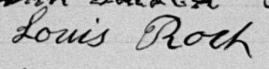 Signature de Louis Roch: 26 janvier 1892 Signature de Louis Roch: 26 janvier 1892