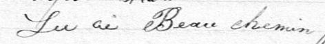 Signature de Lucie Beauchemin: 24 décembre 1877 Signature de Lucie Beauchemin: 24 décembre 1877