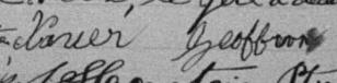 Signature de Xavier Geoffrion: 28 mars 1895 Signature de Xavier Geoffrion: 28 mars 1895