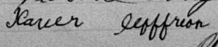Signature de Xavier Jeoffrion: 28 août 1897 Signature de Xavier Jeoffrion: 28 août 1897