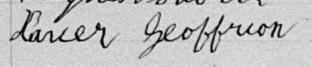 Signature de Xavier Geoffrion: 14 novembre 1899 Signature de Xavier Geoffrion: 14 novembre 1899
