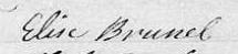 Signature de Elise Brunel: 16 janvier 1836 Signature de Elise Brunel: 16 janvier 1836