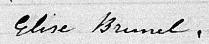 Signature de Elise Brunel: 19 septembre 1842 Signature de Elise Brunel: 19 septembre 1842