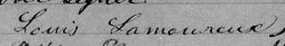 Signature de Louis Lamoureux: 18 février 1867 Signature de Louis Lamoureux: 18 février 1867