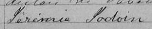 Signature de Jérémie Jodoin: 31 janvier 1865 Signature de Jérémie Jodoin: 31 janvier 1865