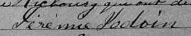 Signature de Jérémie Jodoin: 10 juin 1866 Signature de Jérémie Jodoin: 10 juin 1866