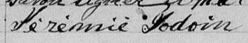 Signature de Jérémie Jodoin: 7 décembre 1869 Signature de Jérémie Jodoin: 7 décembre 1869