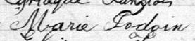 Signature de Marie Jodoin: 26 septembre 1881 Signature de Marie Jodoin: 26 septembre 1881