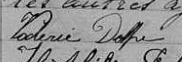 Signature de Valérie Dalpé: 10 février 1874 Signature de Valérie Dalpé: 10 février 1874