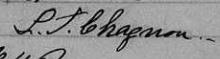 Signature de L. T. Chagnon: 13 juin 1858 Signature de L. T. Chagnon: 13 juin 1858