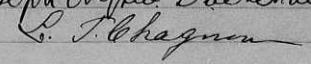 Signature de L. T. Chagnon: 23 juin 1858 Signature de L. T. Chagnon: 23 juin 1858