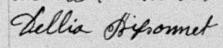 Signature de Dellia Bissonnet: 25 octobre 1886 Signature de Dellia Bissonnet: 25 octobre 1886