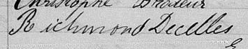 Signature de Richmond Decelles: 3 août 1872 Signature de Richmond Decelles: 3 août 1872