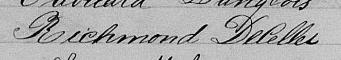 Signature de Richmond DeCelles: 18 janvier 1875 Signature de Richmond DeCelles: 18 janvier 1875