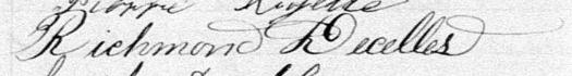 Signature de Richmond Decelles: 11 février 1879 Signature de Richmond Decelles: 11 février 1879